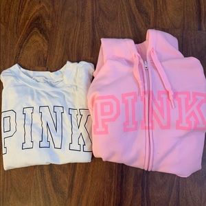 Sweatshirt and long sleeve shirt from Pink